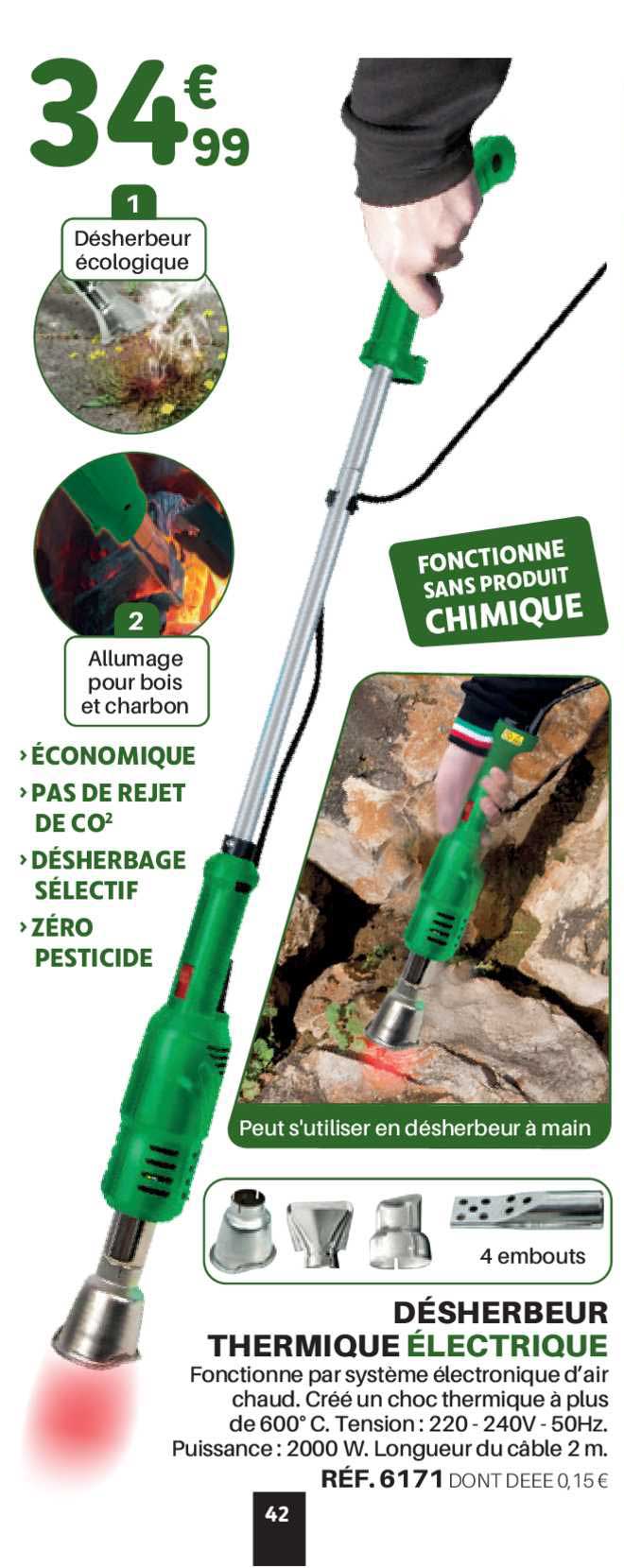 désherbeur thermique électrique