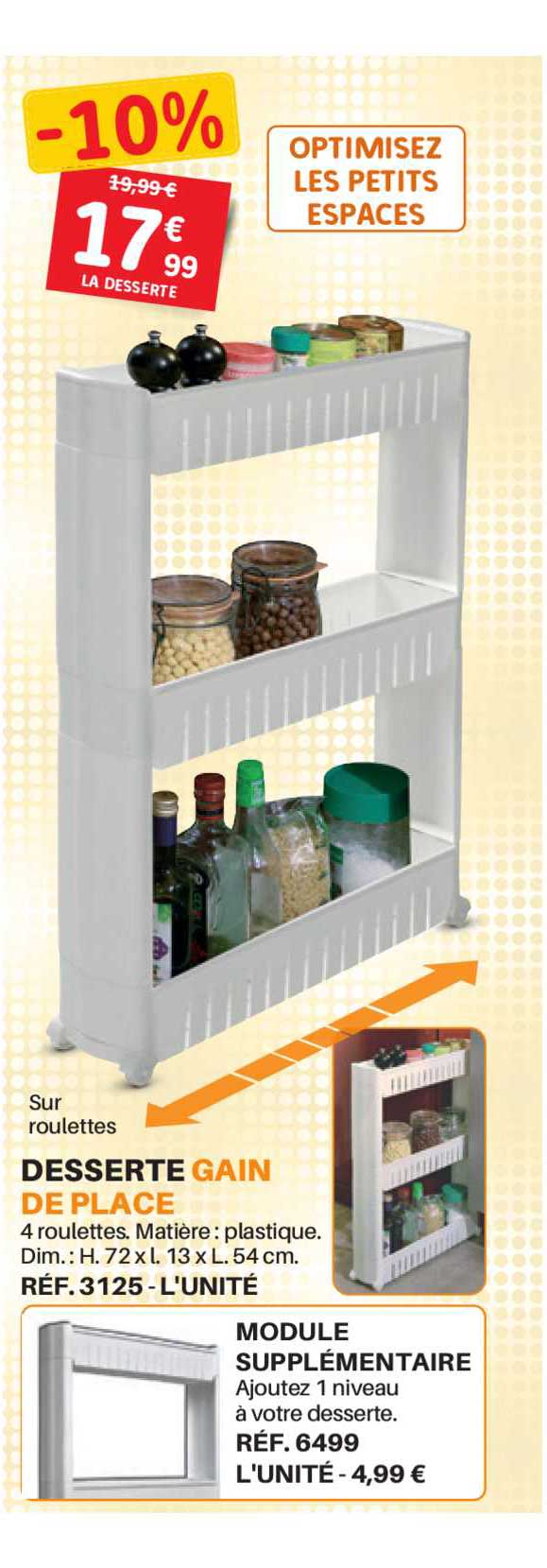 desserte gain de place, module supplémentaire