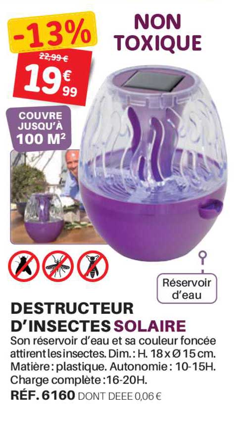 destructeur d'insectes solaire