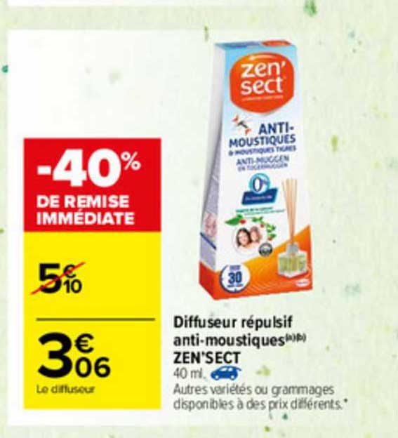 diffuseur répulsif anti-moustiques zen'sect