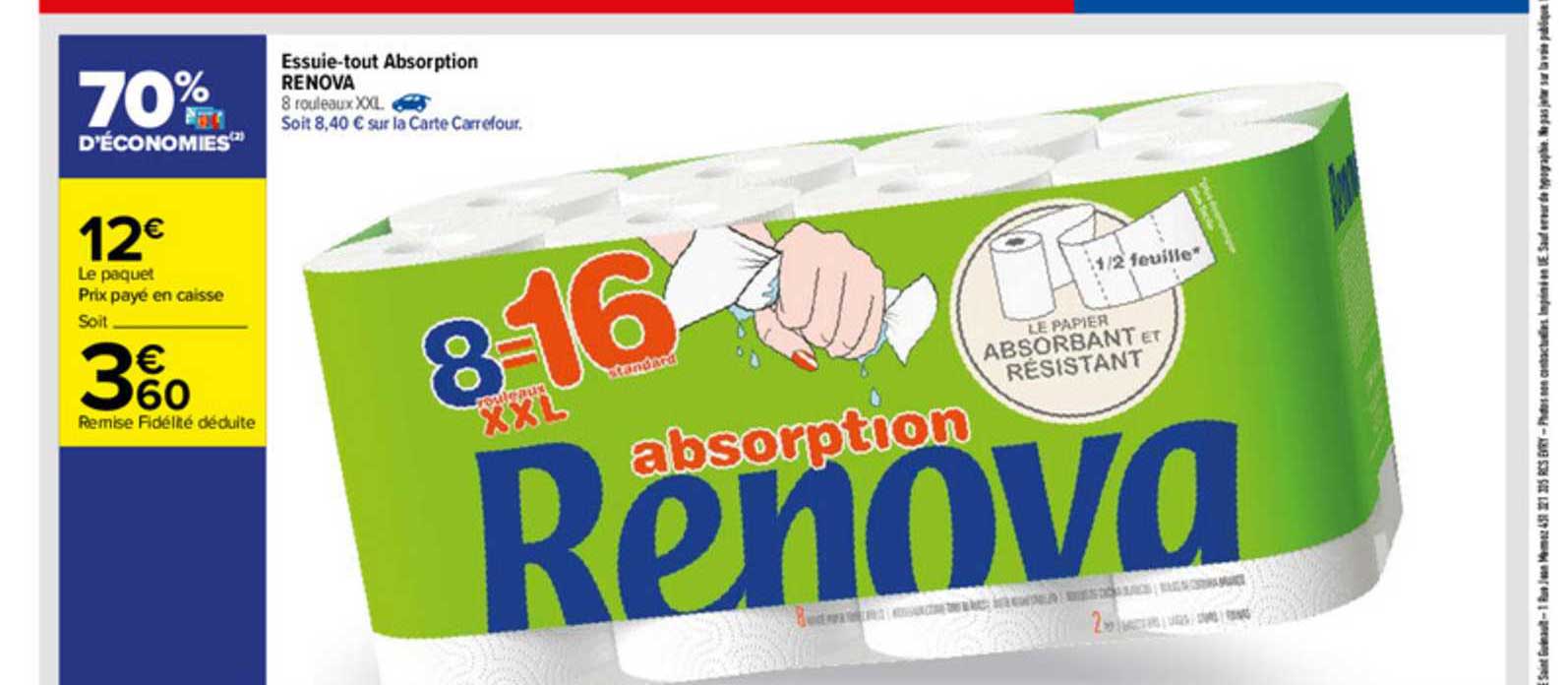 essuie-tout absorption renova