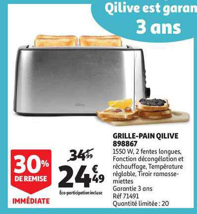 grille-pain qilive 898867
