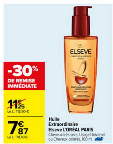 huile extraordinaire elsève l'oréal paris