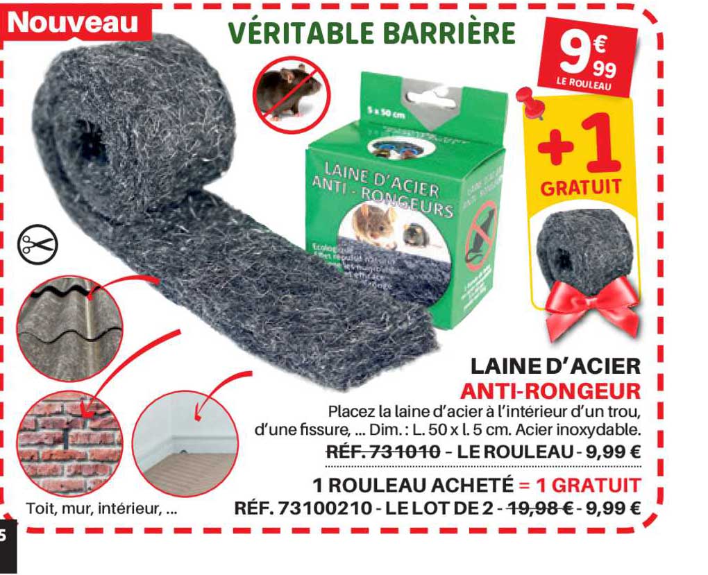 laine d'acier anti-rongeur