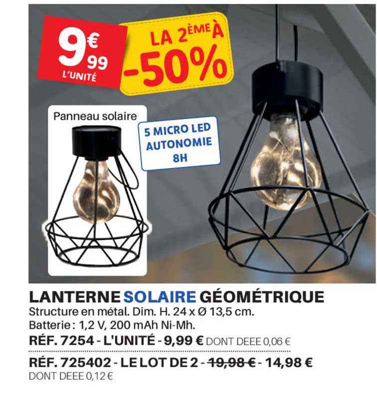 lanterne solaire géométrique