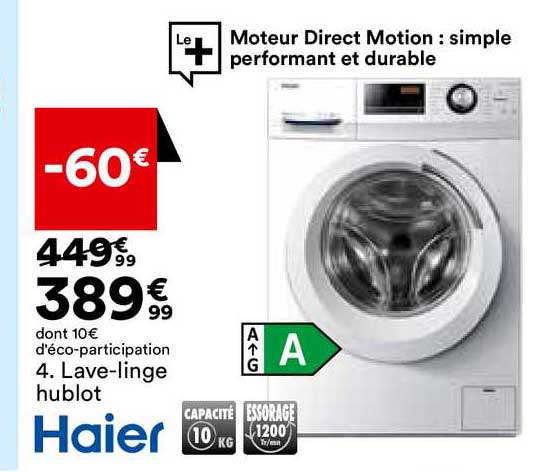 lave-linge hublot haier
