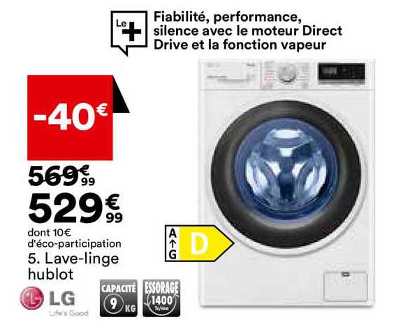 lave-linge hublot lg