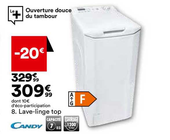 lave-linge top candy