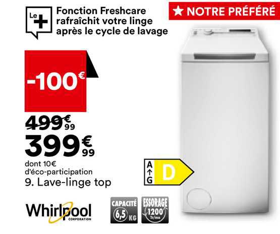 lave-linge top whirlpool