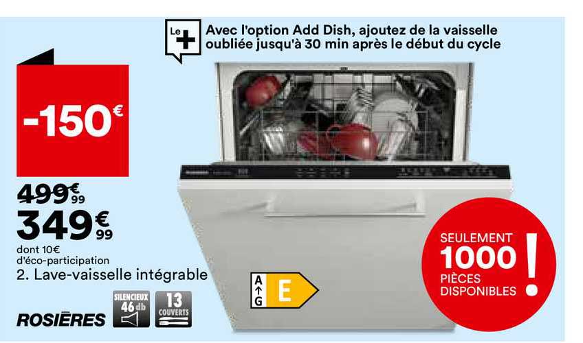 lave-vaisselle intégrable rosières