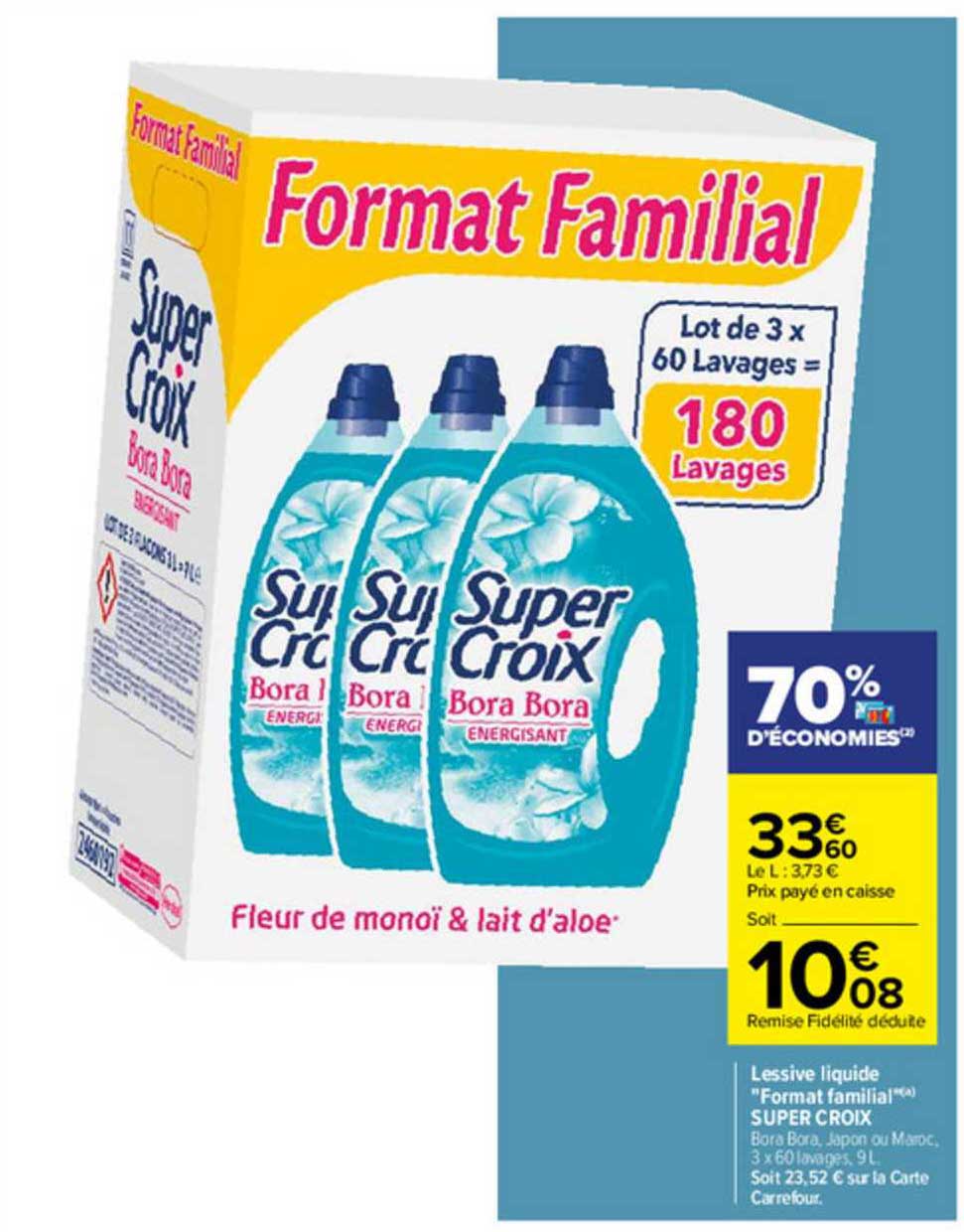 lessive liquide "format familial" super croix