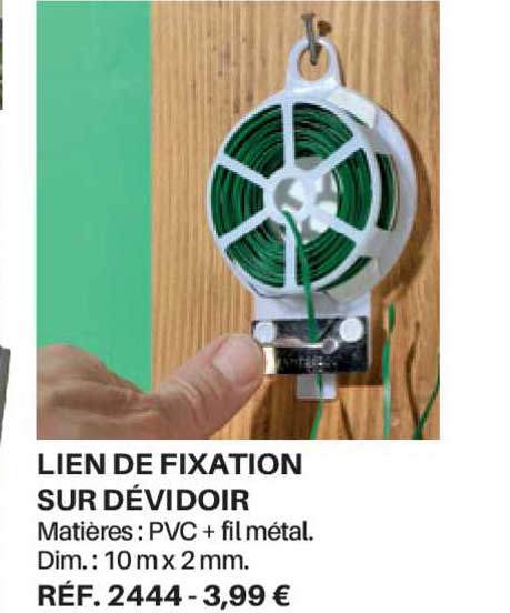 lien de fixation sur dévidoir