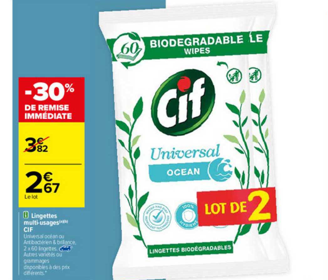 lingettes multi-usages cif