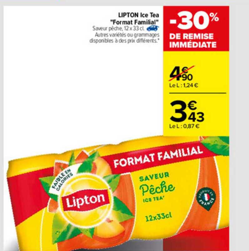 lipton ice tea "format familial"