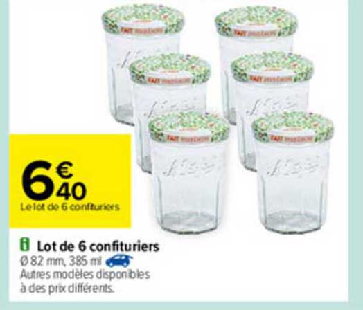 Lot De 6 Confituriers