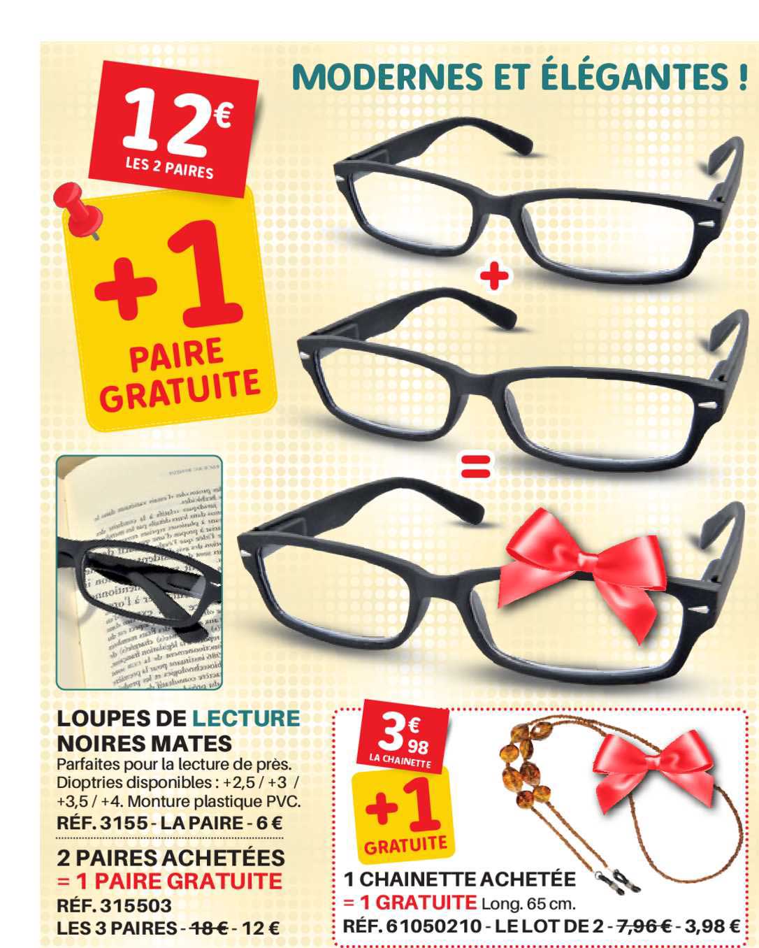 loupes de lecture noires mates
