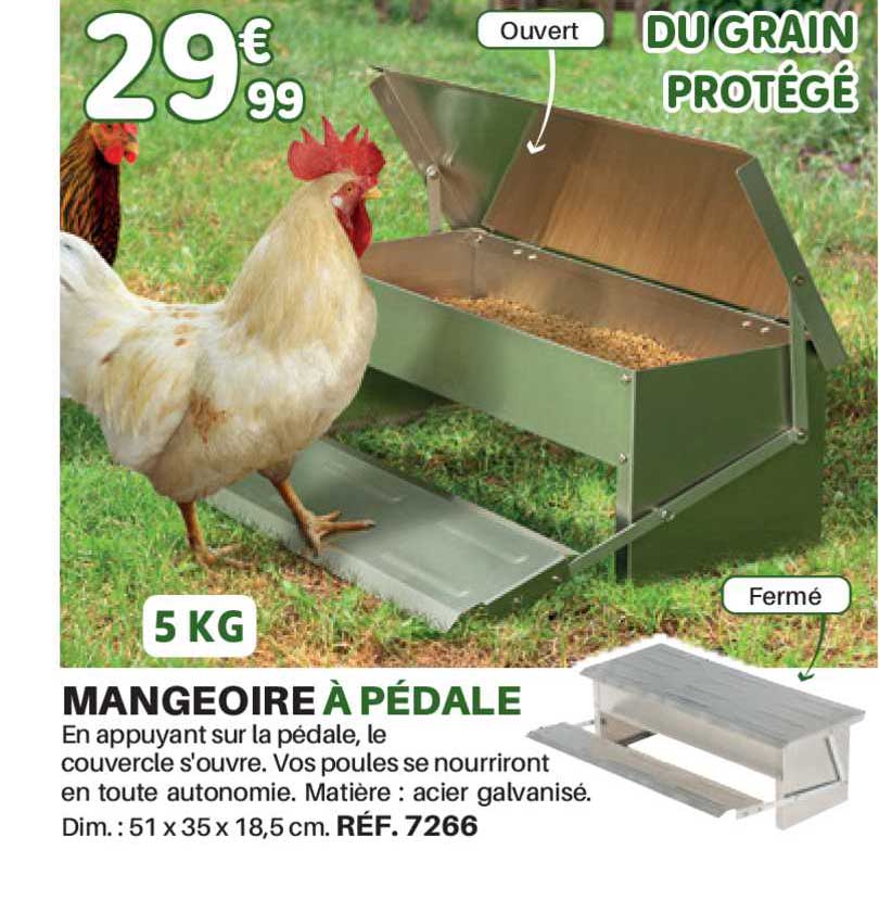Mangeoire à Pédale