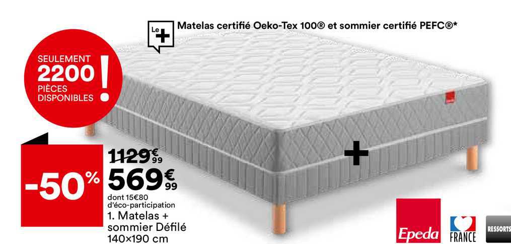 matelas + sommier défilé