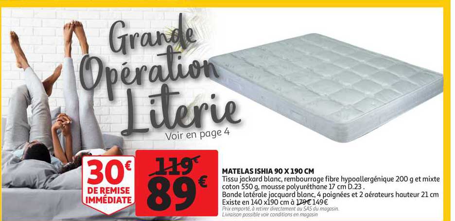 Matelas Ishia 90 X 190 Cm