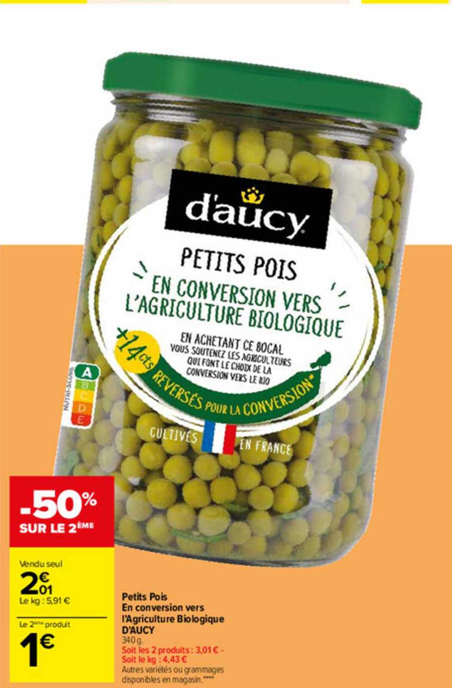 petits pois en conversion vers l'agriculture biologique d'aucy