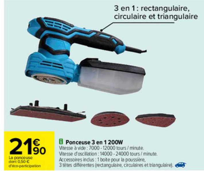 ponceuse 3 en 1 200w