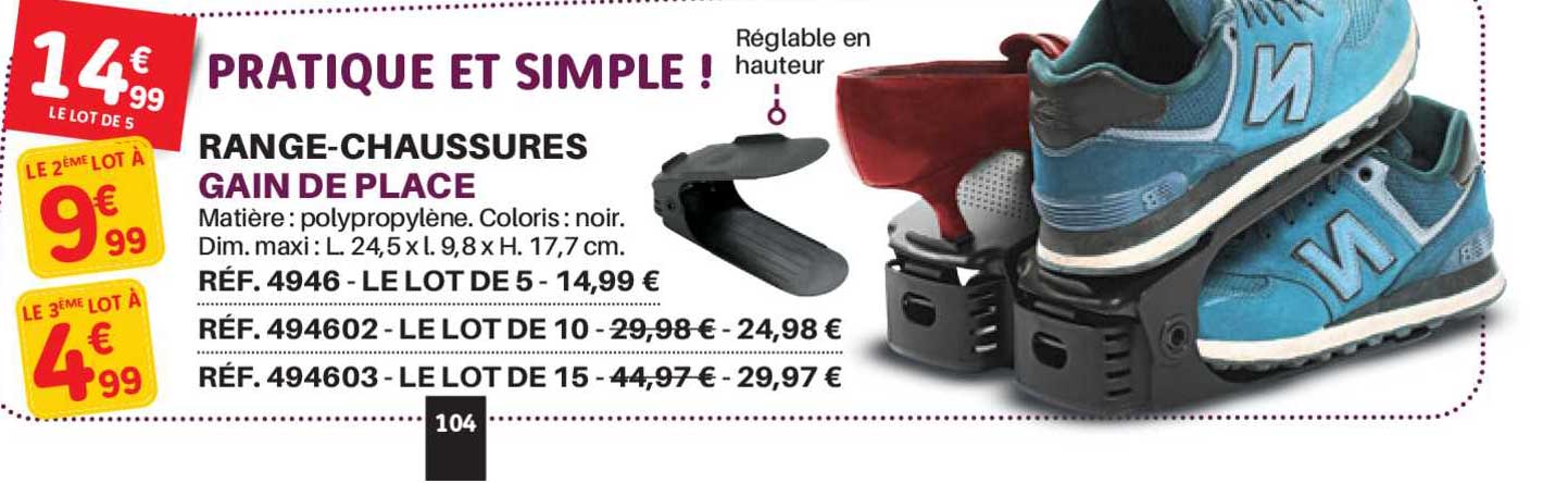 range-chaussures gain de place
