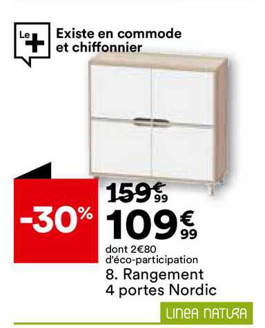 Rangement 4 Portes Nordic