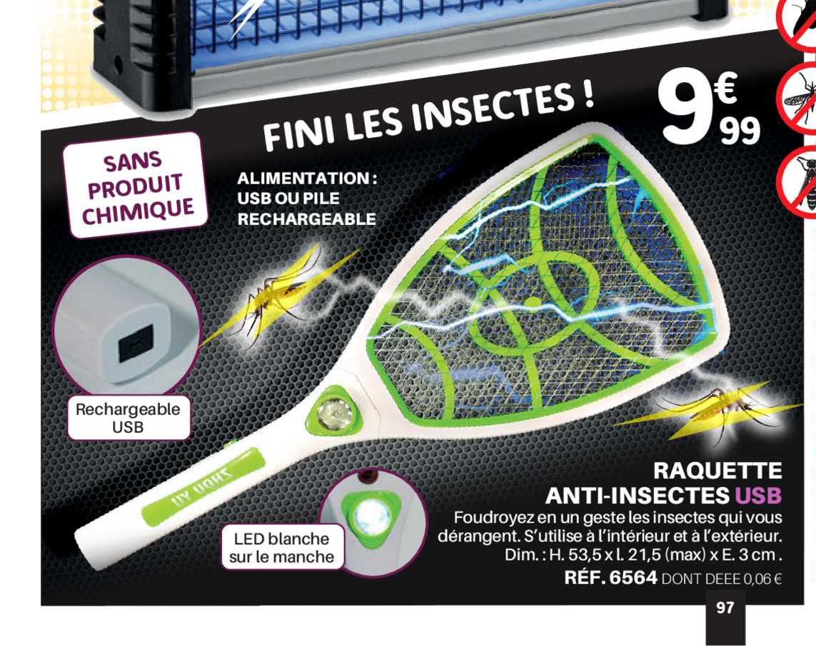 raquette anti-insectes usb
