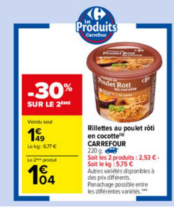 Rillettes Au Poulet Rôti En Cocotte Carrefour