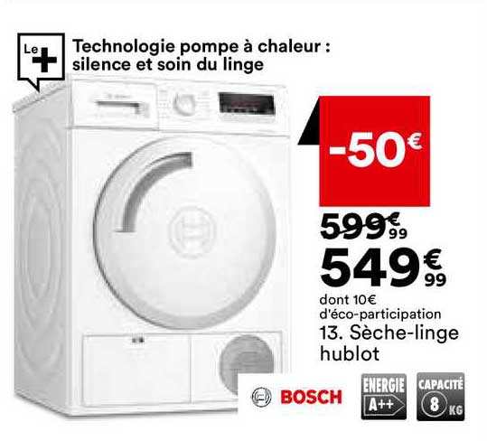 sèche-linge hublot bosch