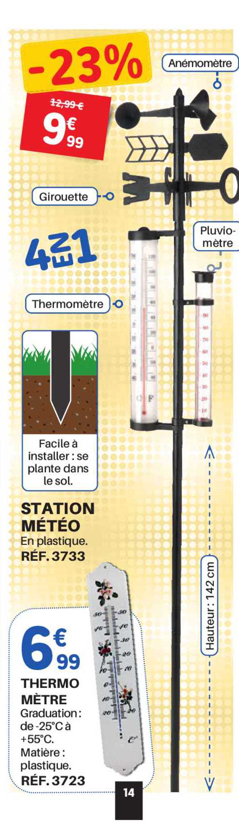station météo, thermo mètre