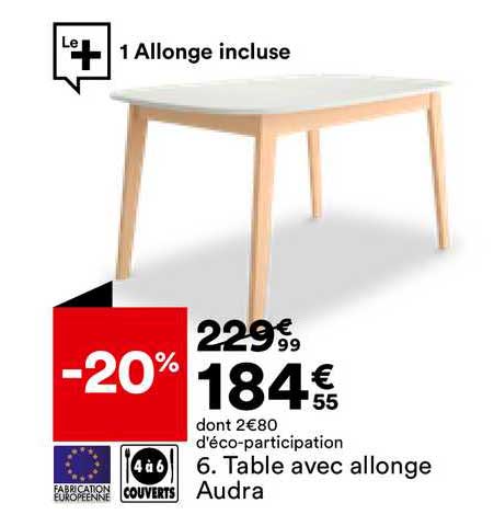 Table Avec Allonge Audra