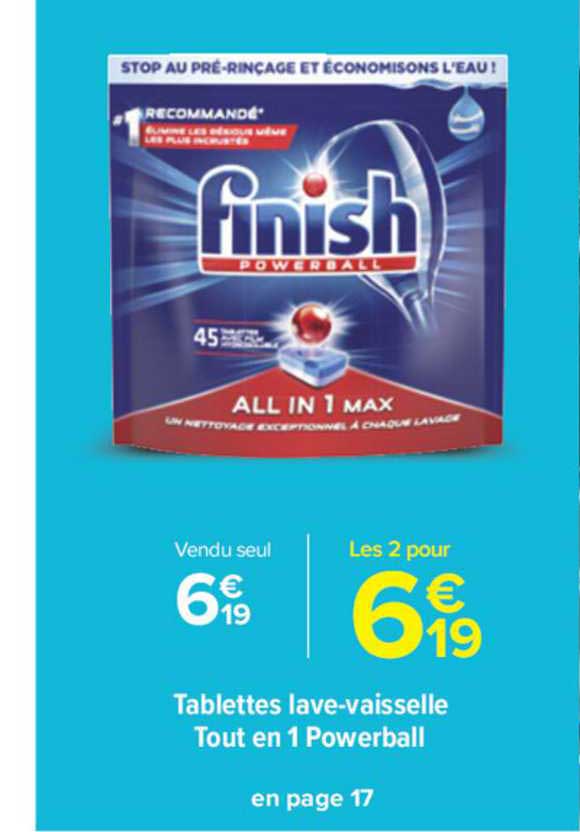 tablettes lave-vaisselle tout en 1 powerball