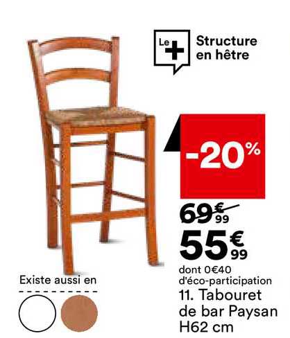 tabouret de bar paysan