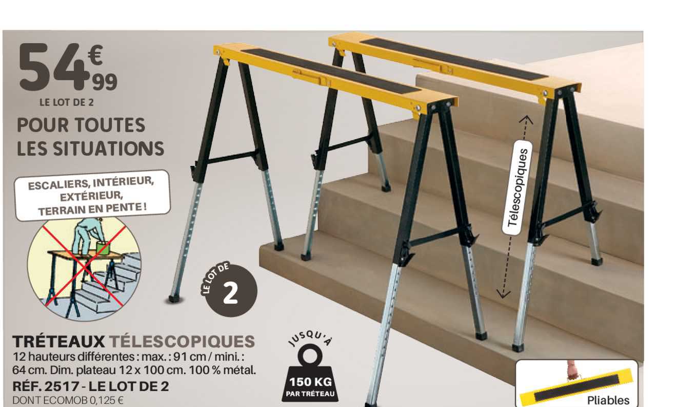 tréteaux télescopiques