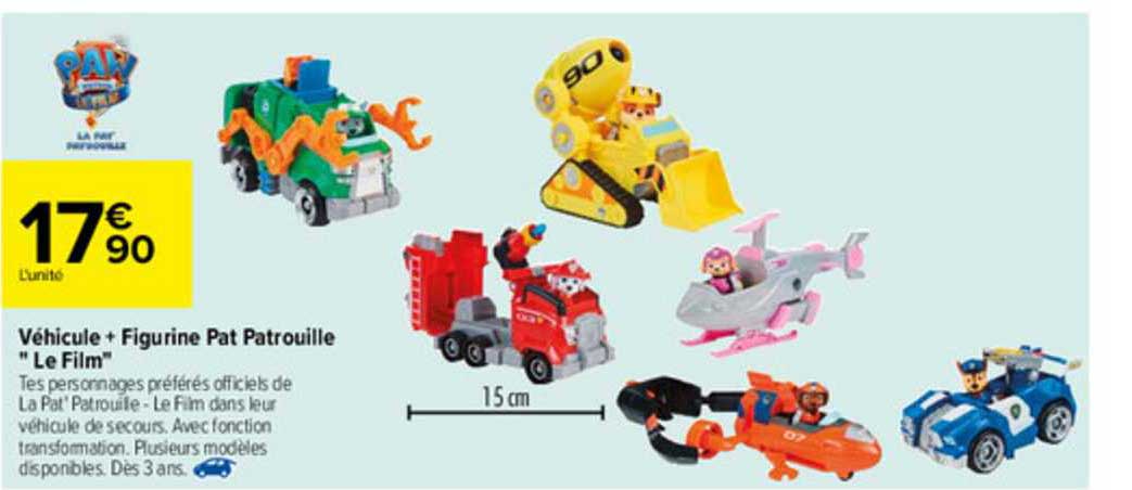 véhicule + figurine pat patrouille "le film"