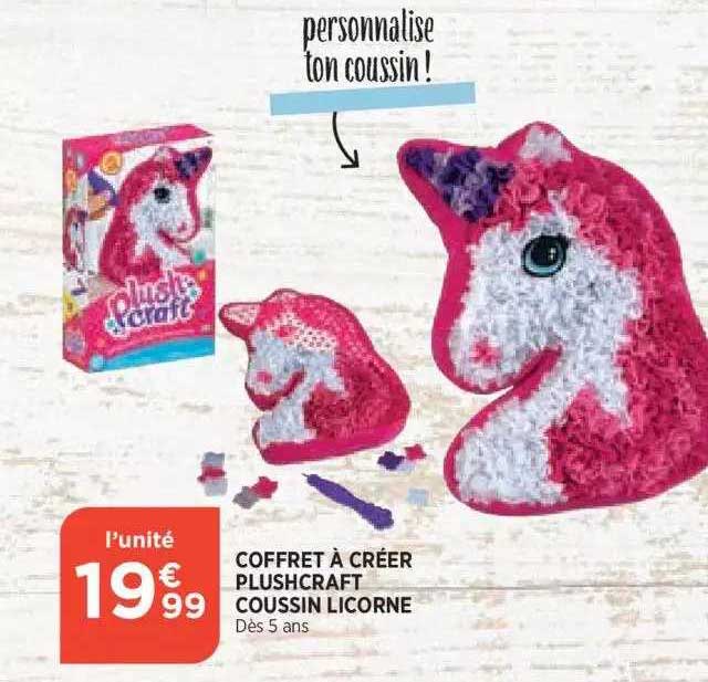 coffret à créer plushcraft coussin licorne