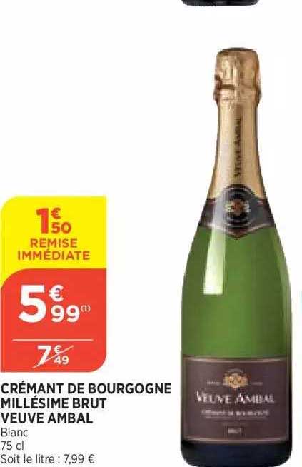 crémant de bourgogne millésime brut veuve ambal
