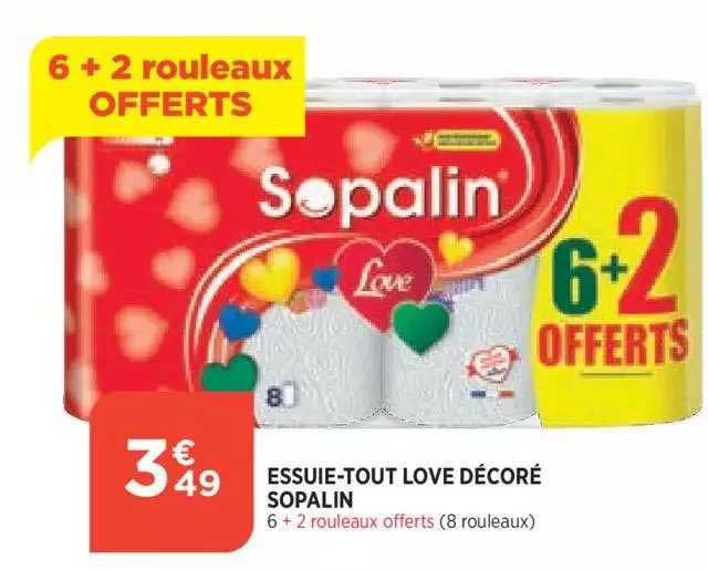 essuie-tout love décoré sopalin