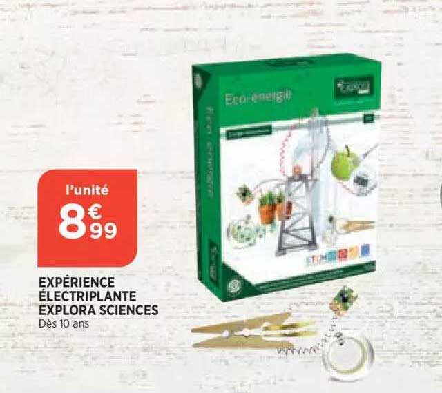 expérience électriplante explora sciences