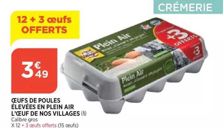 œufs de poules élevées en plein air l'œuf de nos villages