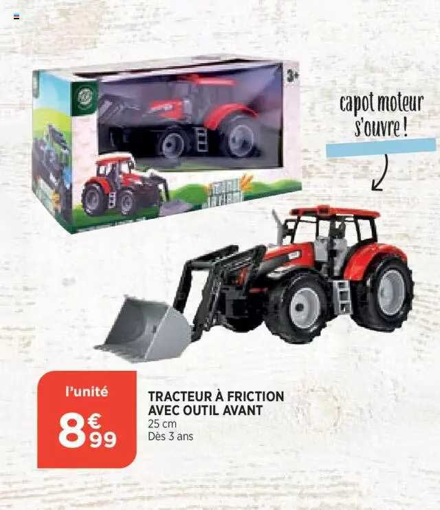 tracteur à friction avec outil avant