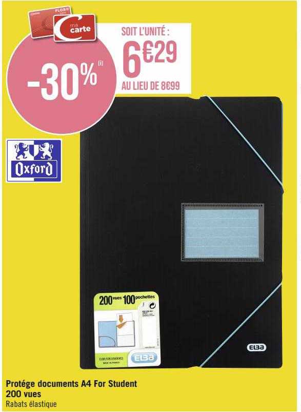 protège documents A4 for student 200 vues oxford