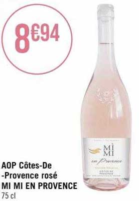 aop côtes-de-provence rosé mi mi en provence