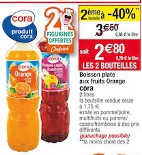 Boisson Plate Aux Fruits Orange Cora