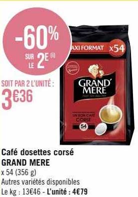 café dosettes corsé grand mère