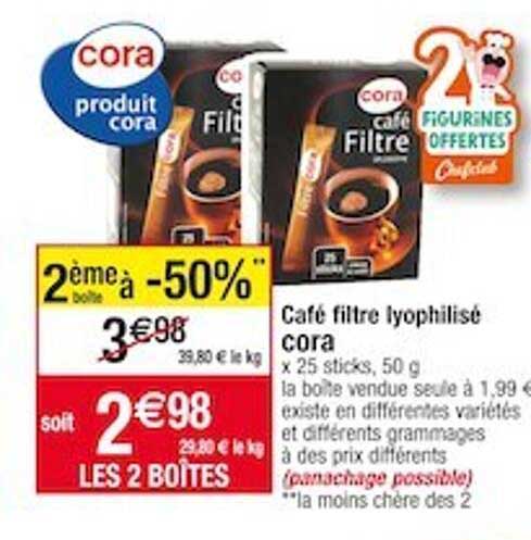 Café Filtre Lyophilisé Cora