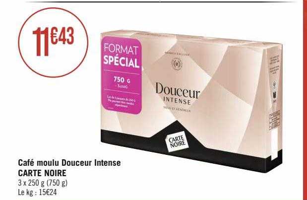 Café Moulu Douceur Intense Carte Noire