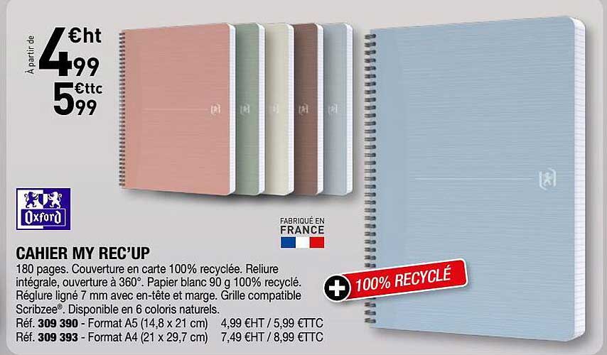 Cahier My Rec'up Oxford