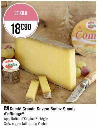 comté grande saveur badoz 9 mois d'affinage